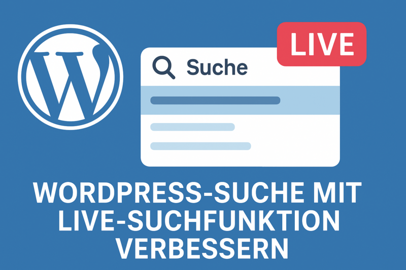 wordpress suche mit live suchfunktion verbessern