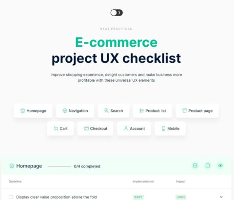 ecommerce checklist