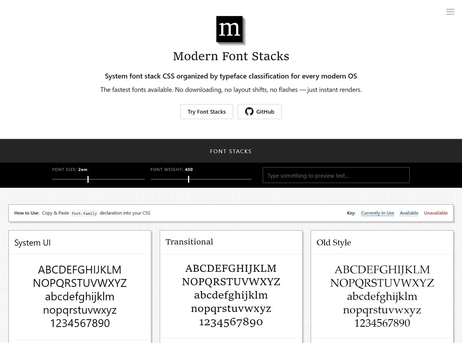 Modern Font Stacks • digital-workshop.at